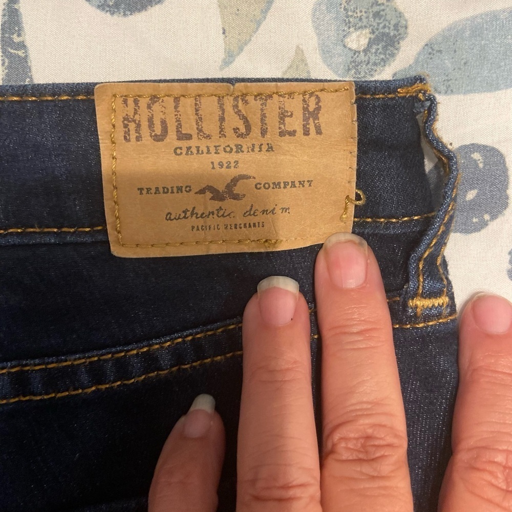Hollister California Womens Low Rise Skinny Leg Blue Denim Jeans Size 7L long - Picture 5 of 6